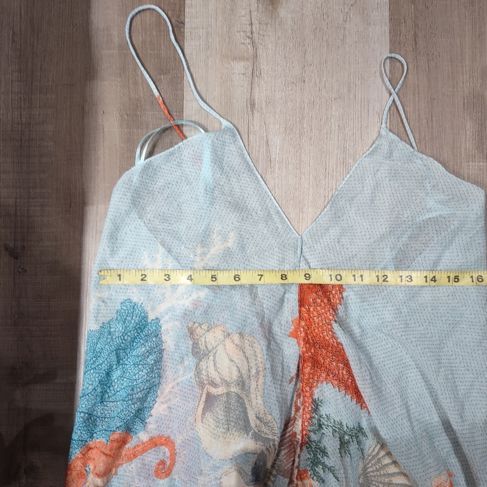 Aratta Cami Dress With Tassel Trim In Ocean View Print - Picture 8 of 11